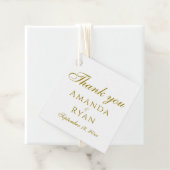 Modern Elegant Gouden Script Bruiloft Bedankjes Labels (In situ)