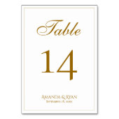 Modern Elegant Gouden Script Bruiloft Kaart (Achterkant)