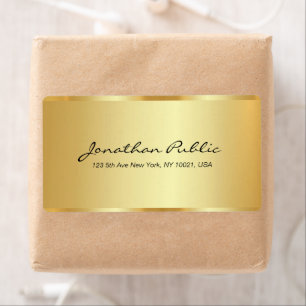 Modern Elegant Gouden Sjabloon Kalligrafie Script Etiket