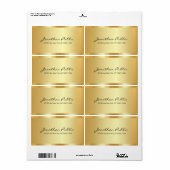 Modern Elegant Gouden Sjabloon Kalligrafie Script Etiket (Full Sheet)