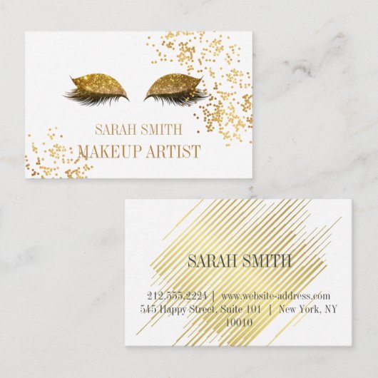 Modern Elegant gouden Visitekaartje (Voorkant / Achterkant)