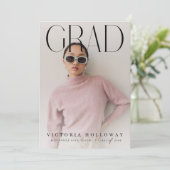 Modern Elegant Graduation Party Invitation Kaart (Staand voorkant)