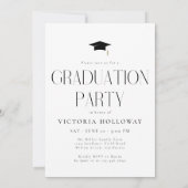 Modern Elegant Graduation Party Invitation Kaart (Achterkant)
