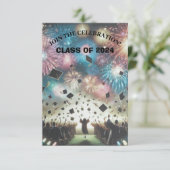 Modern Elegant Graduation Party Kaart (Staand voorkant)