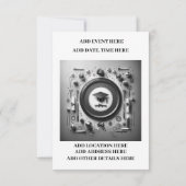 Modern Elegant Graduation Party Kaart (Achterkant)