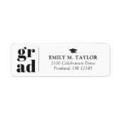 Modern Elegant Graduation Return Address Etiket (Voorkant)