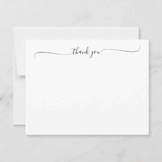 Modern elegant grafisch script bedankt kalligrafie notitiekaartje (Voorkant)