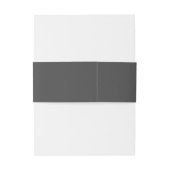Modern Elegant Gray Bold Calligrafie Uitnodigingen Wikkel (Achterkant Voorbeeld)