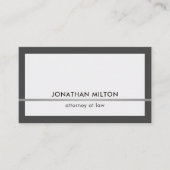 Modern Elegant Gray Faux Silver Consultant Visitekaartje (Voorkant)