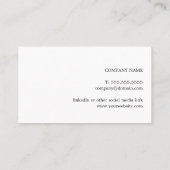 Modern Elegant Gray Faux Silver Line Attorney Visitekaartje (Achterkant)