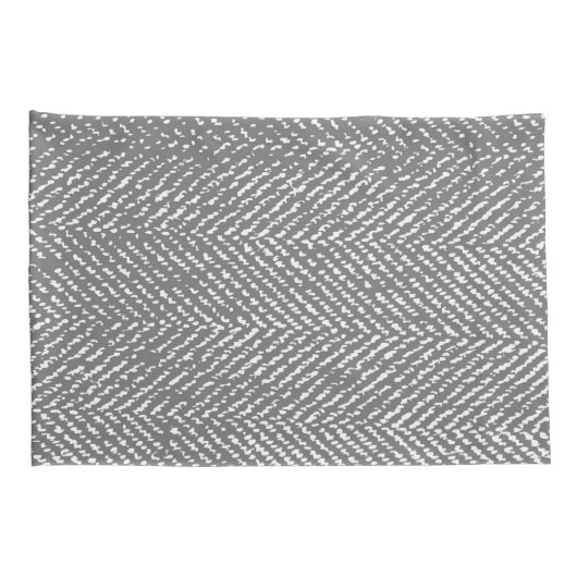 Modern Elegant Gray Herringbone Kussensloop (Achterkant-Rechts)