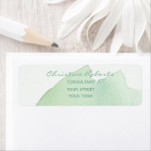 Modern Elegant Green Aqua Waterverf Return Toevoeg