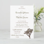 Modern Elegant Green Brown Joshua Tree Wedding Kaart (Staand voorkant)