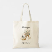 Modern Elegant Green en Gold Bridesmaid Tote Bag (Achterkant)