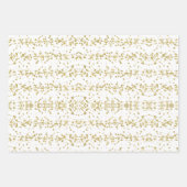 Modern Elegant Green Gold Kerstfeestdag Inpakpapier Vel (Voorkant 3)