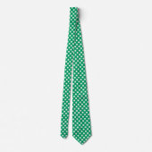 Modern Elegant Green Irish Shamrock Clover Pattern Stropdas (Achterkant)