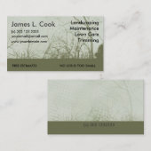 Modern Elegant Green Landscaping Lawn Care Mowing Visitekaartje (Voorkant / Achterkant)