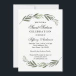 Modern Elegant Green Leaf Sweet 16 Invite Kaart<br><div class="desc">Modern Elegant Green Leaf Sweet 16 Invite Matching collectie in Niche and Nest store.</div>