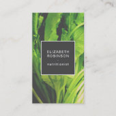 Modern Elegant Green Leaves Visitekaartje (Voorkant)