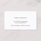 Modern Elegant Green Old Stripes Haarstylist Visitekaartje (Achterkant)