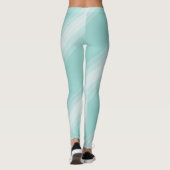 Modern Elegant Green White Stylish Sjabloon Leggings (Achterkant)