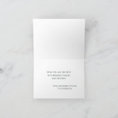 Modern Elegant Green Winter Trees Christmas Card Kaart (Binnen)