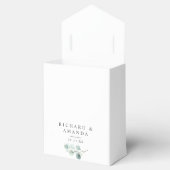 Modern Elegant Greenery Minimalist Wedding Bedankdoosjes (Geopend)