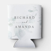 Modern Elegant Greenery Minimalist Wedding Blikjeskoeler (Achterkant)