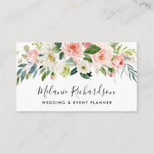 Modern Elegant Greenery Pink Blush Floral