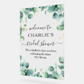 Modern Elegant Greenery Vrijgezellenfeest Acryl Bord (Hoek)