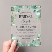 Modern Elegant Greenery Vrijgezellenfeest Acryl Uitnodigingen (Insitu (Draagbaar))