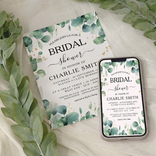 Modern Elegant Greenery Vrijgezellenfeest Kaart