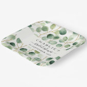 Modern Elegant Greenery Vrijgezellenfeest Papieren Bordje (Gebogen)