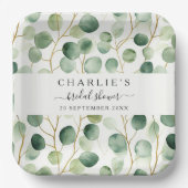 Modern Elegant Greenery Vrijgezellenfeest Papieren Bordje (Voorkant)