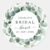 Modern Elegant Greenery Vrijgezellenfeest Ronde Sticker (Voorkant)