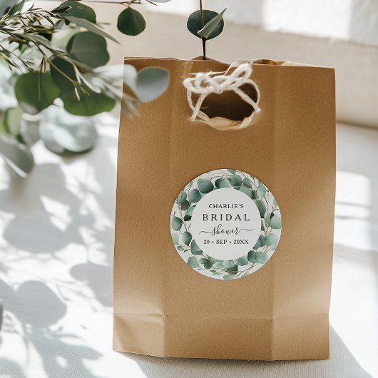 Modern Elegant Greenery Vrijgezellenfeest Ronde Sticker