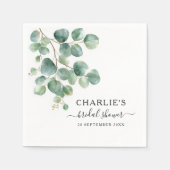 Modern Elegant Greenery Vrijgezellenfeest Servet (Voorkant)