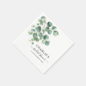 Modern Elegant Greenery Vrijgezellenfeest Servet (Hoek)