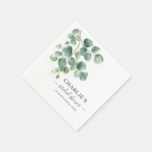 Modern Elegant Greenery Vrijgezellenfeest Servet (Hoek)