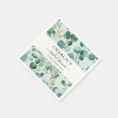 Modern Elegant Greenery Vrijgezellenfeest Servet (Hoek)