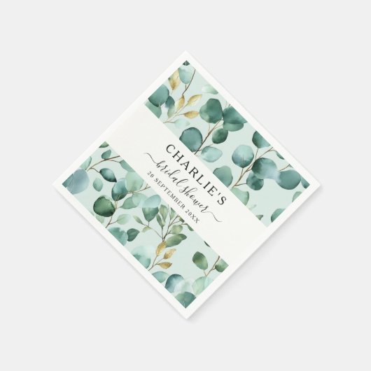 Modern Elegant Greenery Vrijgezellenfeest Servet (Hoek)