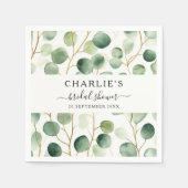 Modern Elegant Greenery Vrijgezellenfeest Servet (Voorkant)