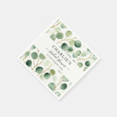 Modern Elegant Greenery Vrijgezellenfeest Servet (Hoek)