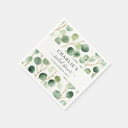 Modern Elegant Greenery Vrijgezellenfeest Servet (Hoek)