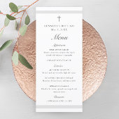 Modern Elegant Grey Baptism Menu