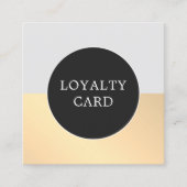 Modern Elegant Grey Faux Gold Beauty Klantenkaartje (Voorkant)