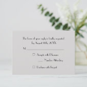 Modern Elegant Grey Party RSVP Invitation Kaart (Staand voorkant)