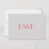 Modern Elegant Grey Party RSVP Invitation Kaart (Achterkant)