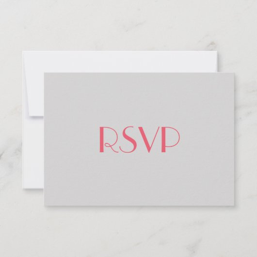 Modern Elegant Grey Party RSVP Invitation Kaart (Achterkant)