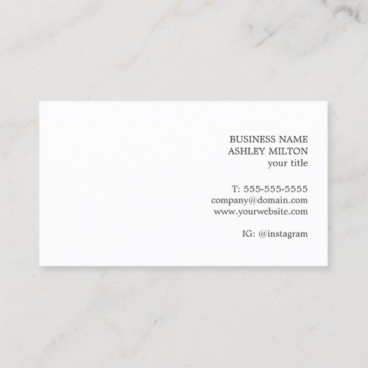 Modern Elegant Grey Roos Golden Stripes Visitekaartje (Achterkant)